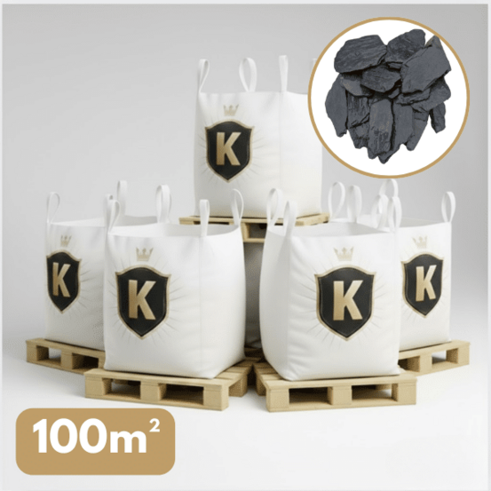 Paillette ardoise noire 30/70 mm – pack 5 big bag +/- 1 m³ – 100 m²
