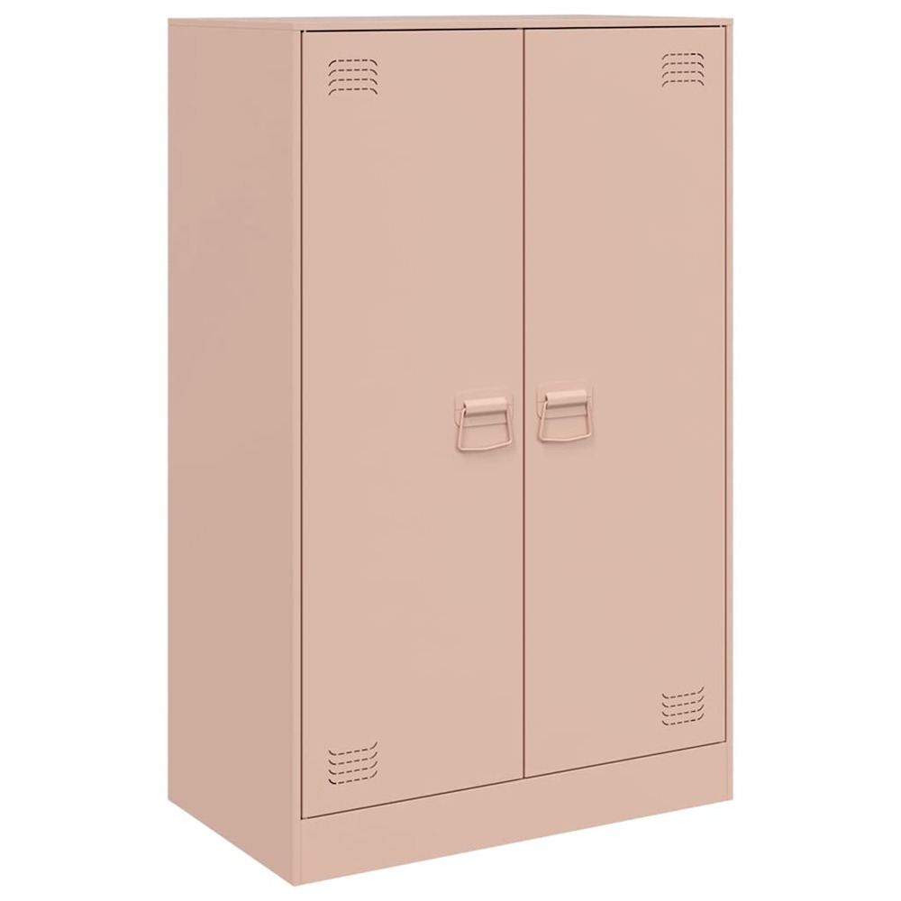 Buffet bahut commode armoire meuble de rangement organisateur cuisine salle de séjour salon 67 x 39 x 107 cm acier rose 02_00