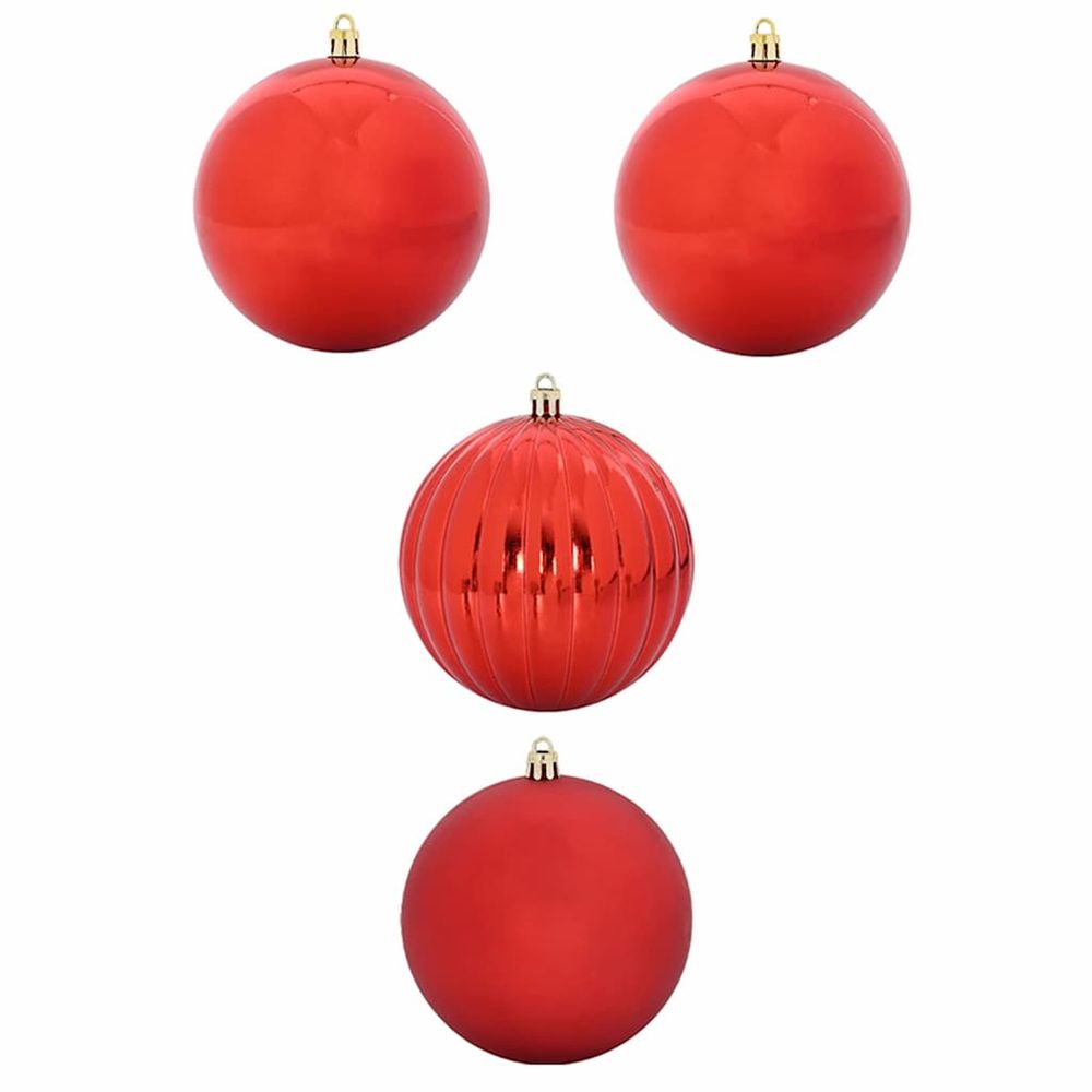 Ensemble de boules de noël xxl 4 pc rouge ø 20 cm plastique