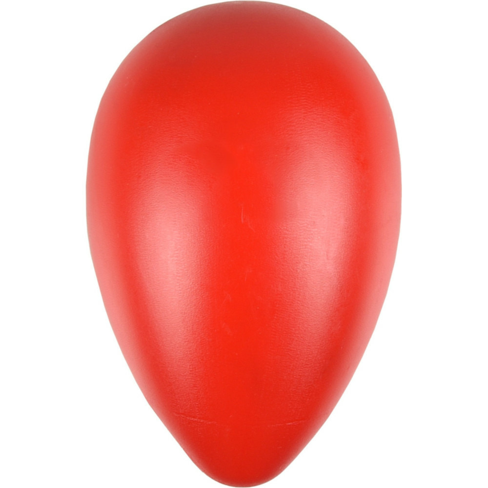 Oeuf rouge en plastique s ø 8 cm x 12.5 cm de hauteur jeux pour chien