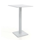 Table haute pliante carrée 70 cm alu blanc otrante
