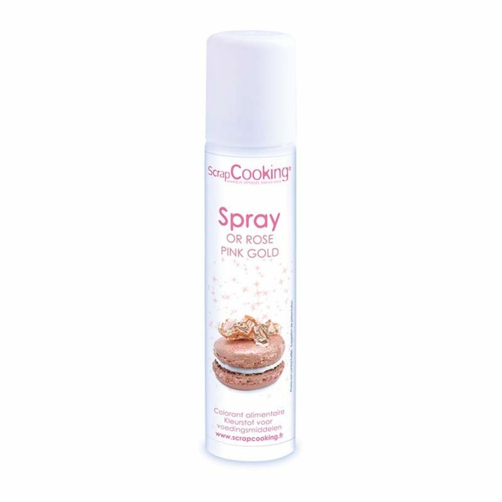 Spray colorant alimentaire doré rose 75 ml