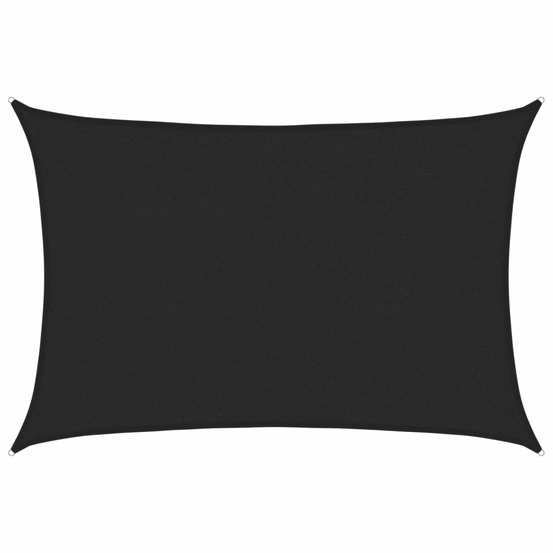 Voile d'ombrage 160 g/m² noir 2,5x3,5 m pehd