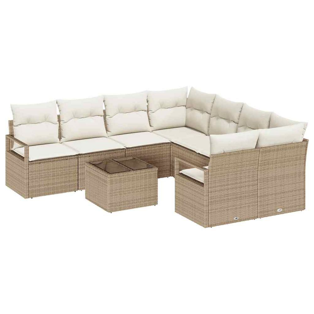 Ensemble de canapés 9 pc 8-nombre de places beige et crème
