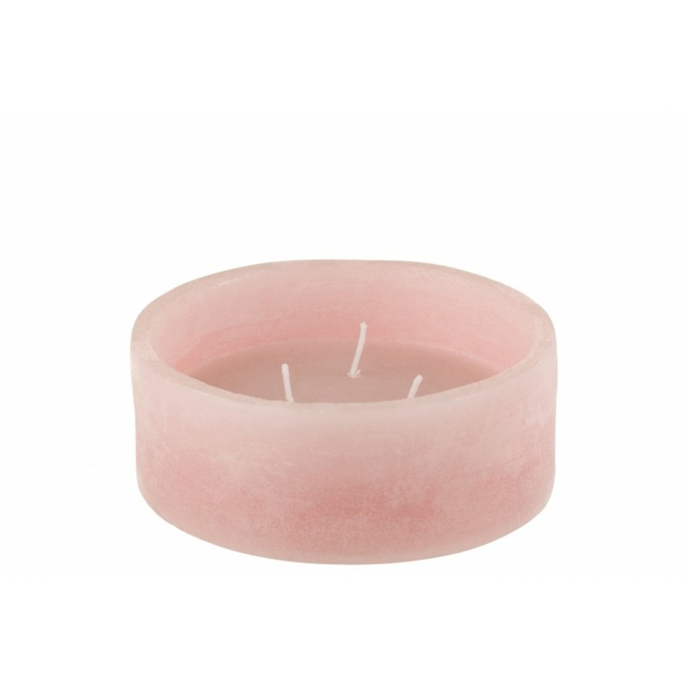 Bougie flottante cylindrique 15h rose 15x15x6 cm