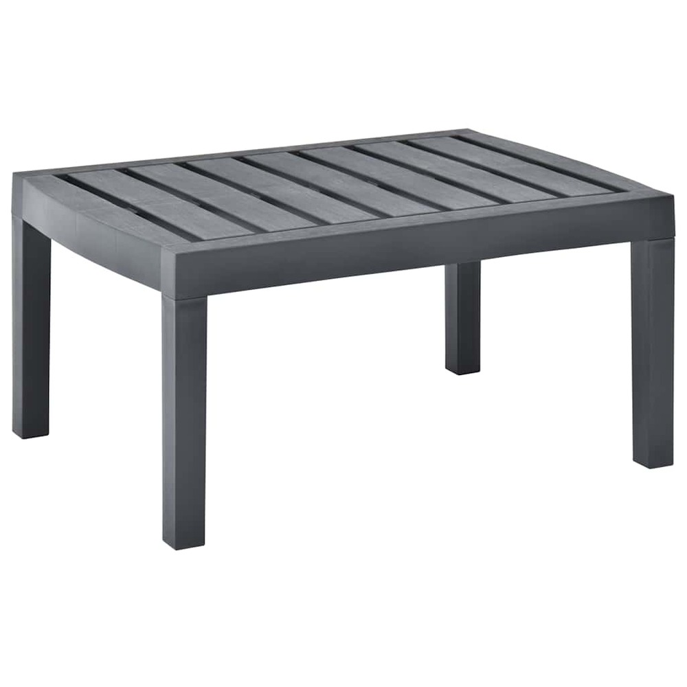 Table de jardin anthracite 78x55x38 cm plastique