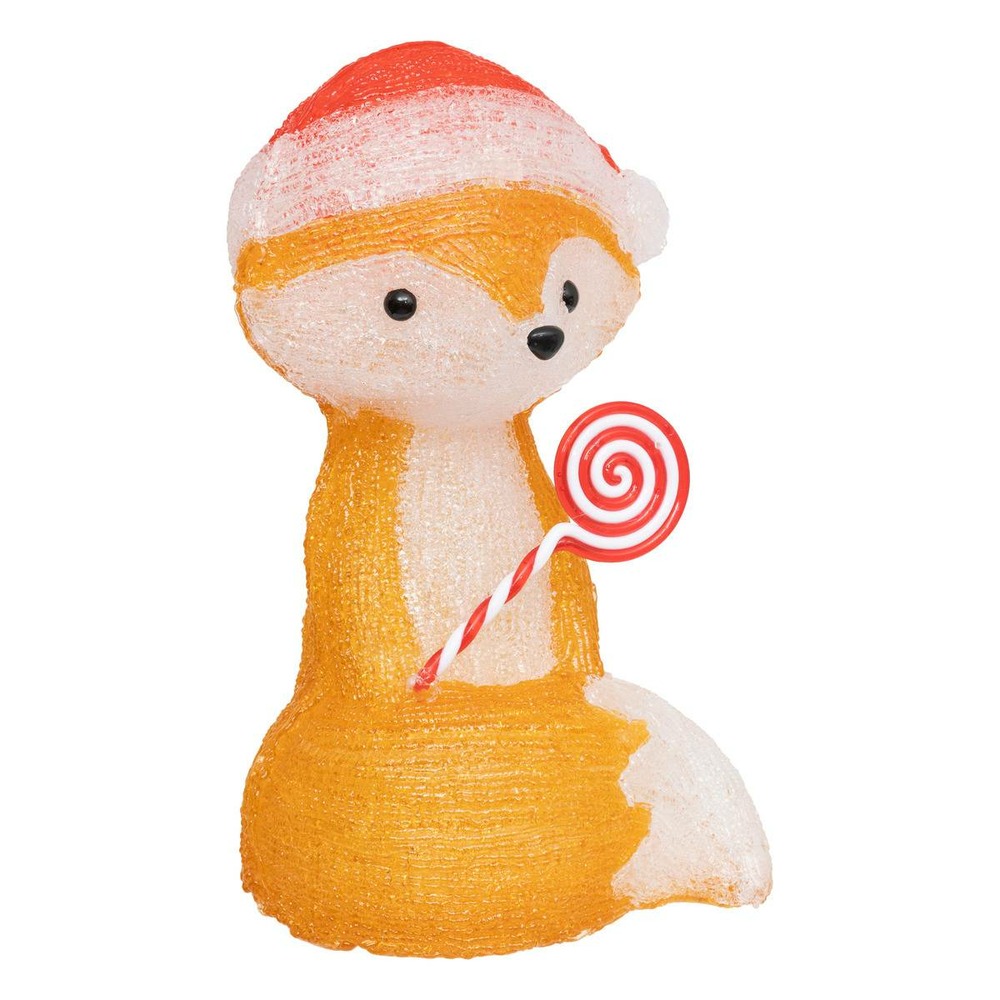 Forme acrylique extérieure renard 30 led clignotantes h.30cm