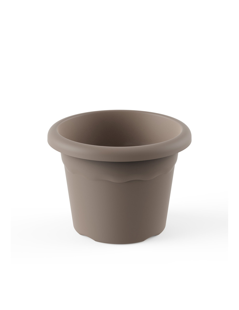 4 pot rond mesure 26cm couleur taupe 7326 tau plastiken