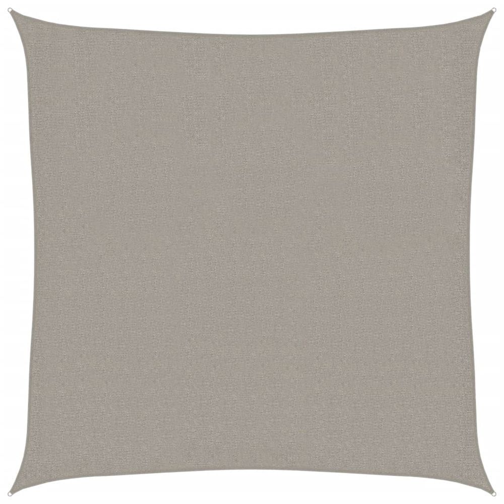 Voile d'ombrage 160 g/m² carré gris clair 3,6x3,6 m pehd