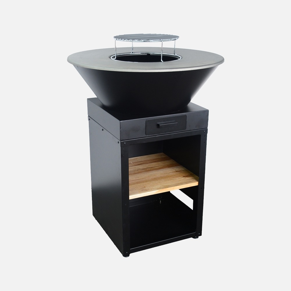 Braséro de cuisson ø81,5cm avec grille de cuisson et espace de rangement