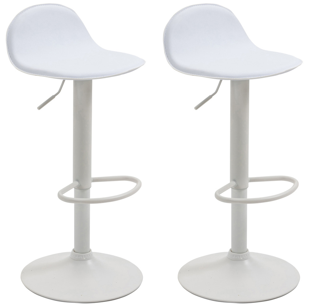 Lot de 2 tabourets de bar lana v2 blanc