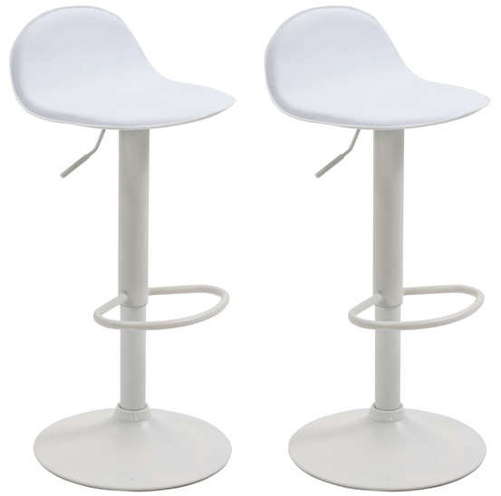 Lot de 2 tabourets de bar lana v2 blanc