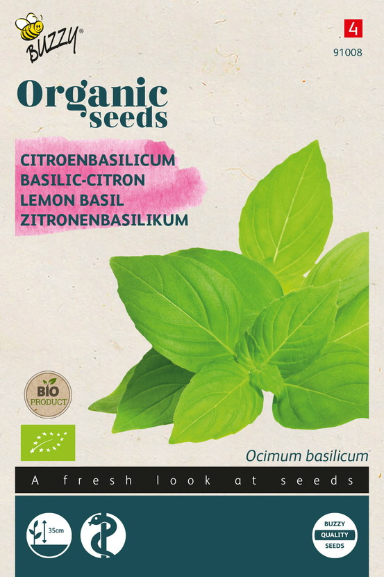 Buzzy® organic basilic-citron (bio) - ca. 0,5 gr (livraison gratuite)