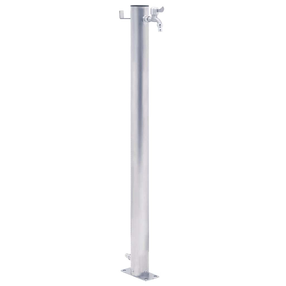 Colonne à eau de jardin 40 cm acier inoxydable rond