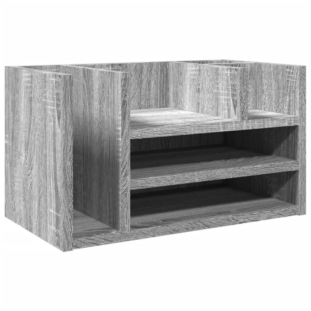 Organisateur de bureau sonoma gris 44,5x24x25cm bois ingénierie