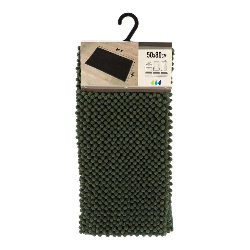 Tapis microfibre boules 50x80 cm - vert sapin