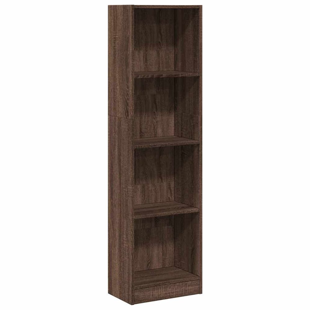 Bibliothèque chêne marron 40x24x143 cm bois d'ingénierie