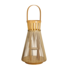 Mica decorations - lanterne en polyester recyclé marron clair h45