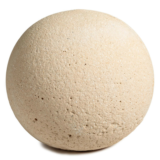 Boule décorative en pierre bouchardée d.40 cm - ro'ma nature