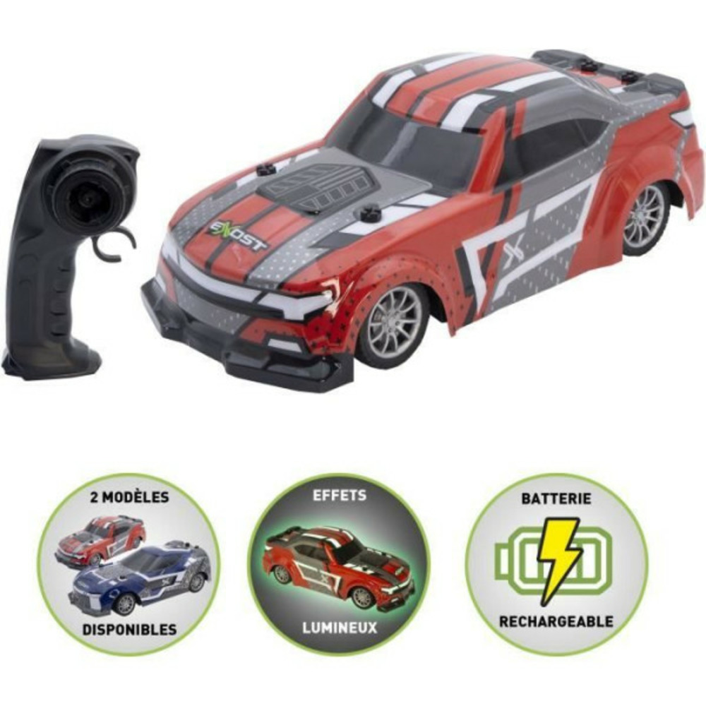 Voiture télécommandée - exost - flash racer asst 24 ghz - echelle 1:18 - portée 25 m - 15 km/h - des 5 ans
