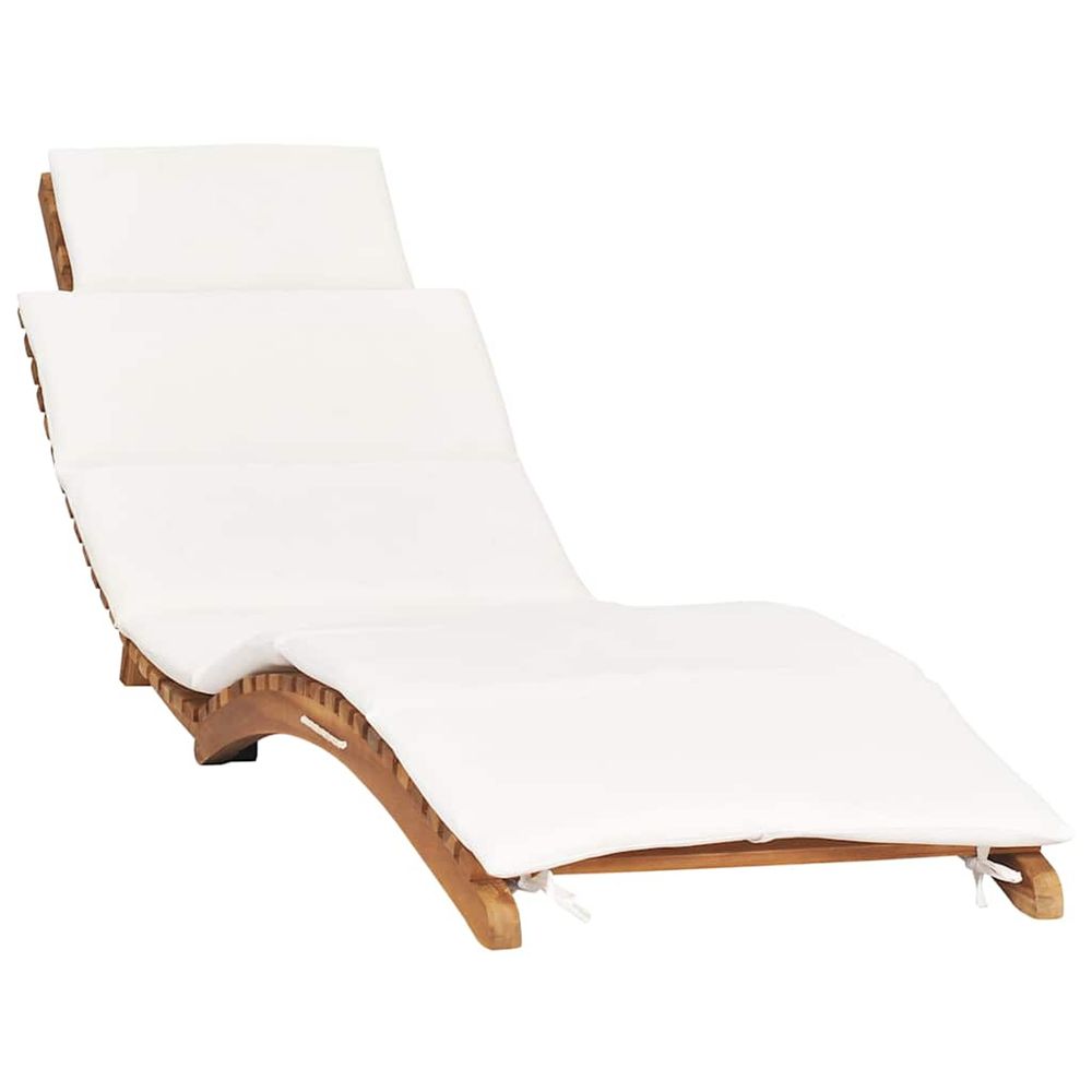 Chaise longue pliable avec coussin