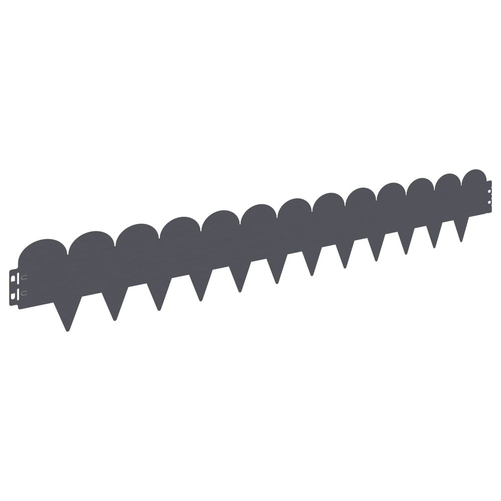 Bordure de pelouse 30 pc 103 x 15 cm acier anthracite