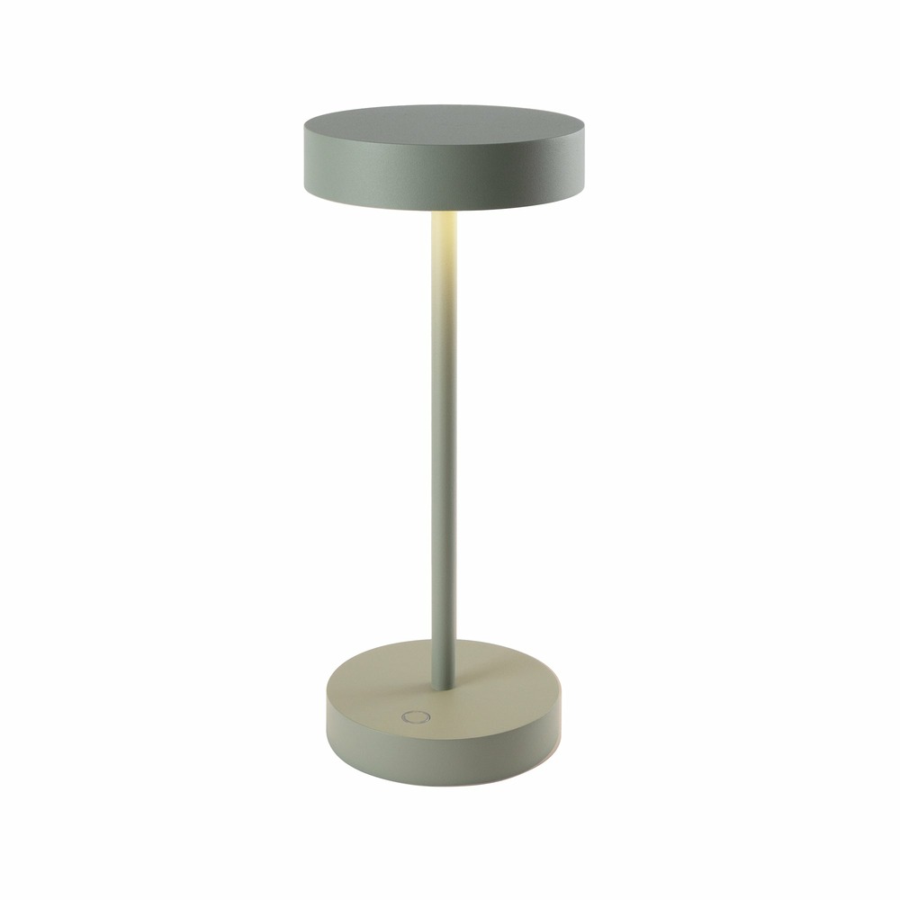 Lampe de table design sandy mini vert aluminium h25cm