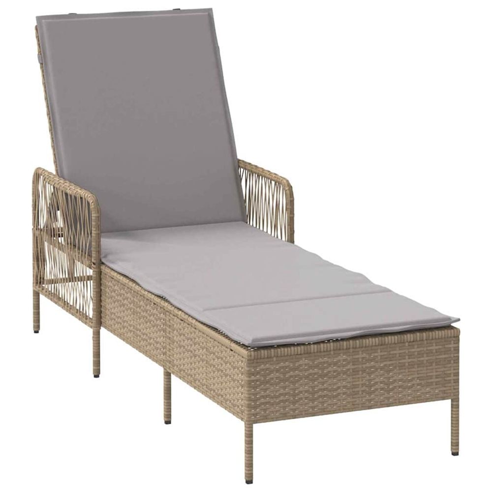 Transat polyrotin beige et gris clair