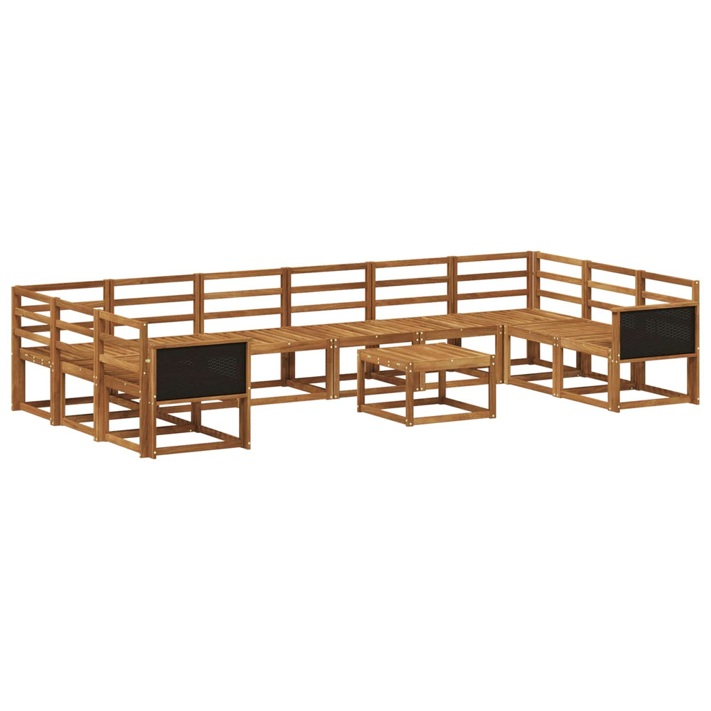 Ensemble de canapés d'extérieur 11 pcs naturel