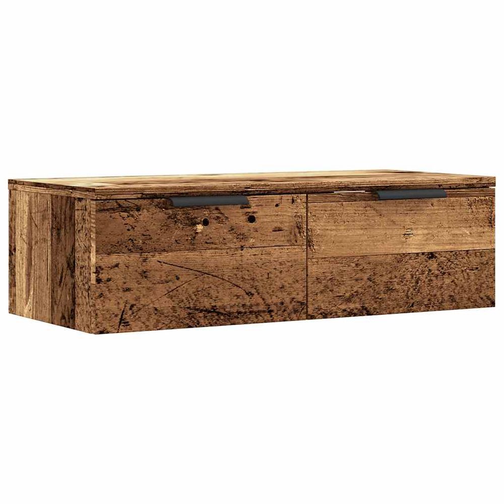 Armoire murale vieux bois 68x30x20 cm bois d'ingénierie