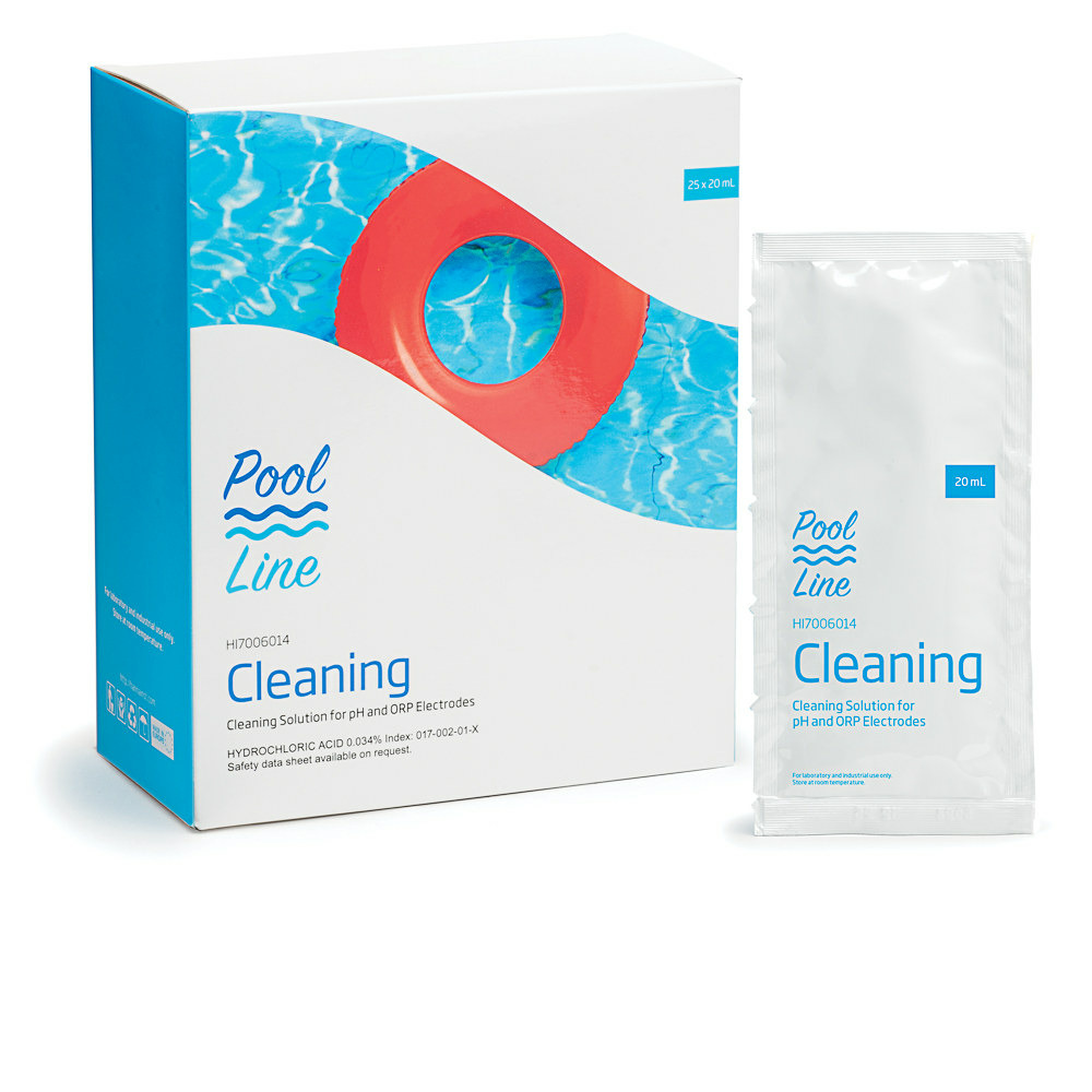 Solution de nettoyage pour électrodes, usage général, 25 sachets de 20 ml - hi7006014