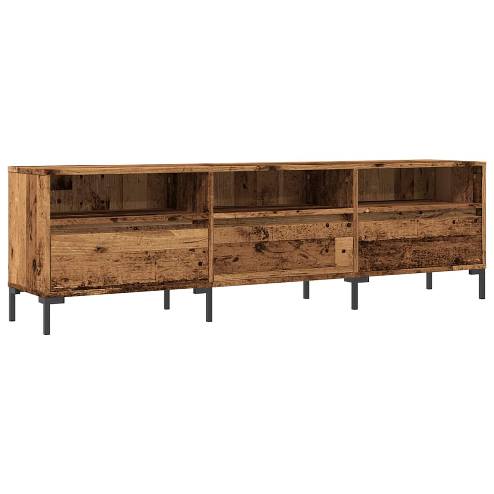 Meuble tv vieux bois 150x30x44,5 cm bois d'ingénierie