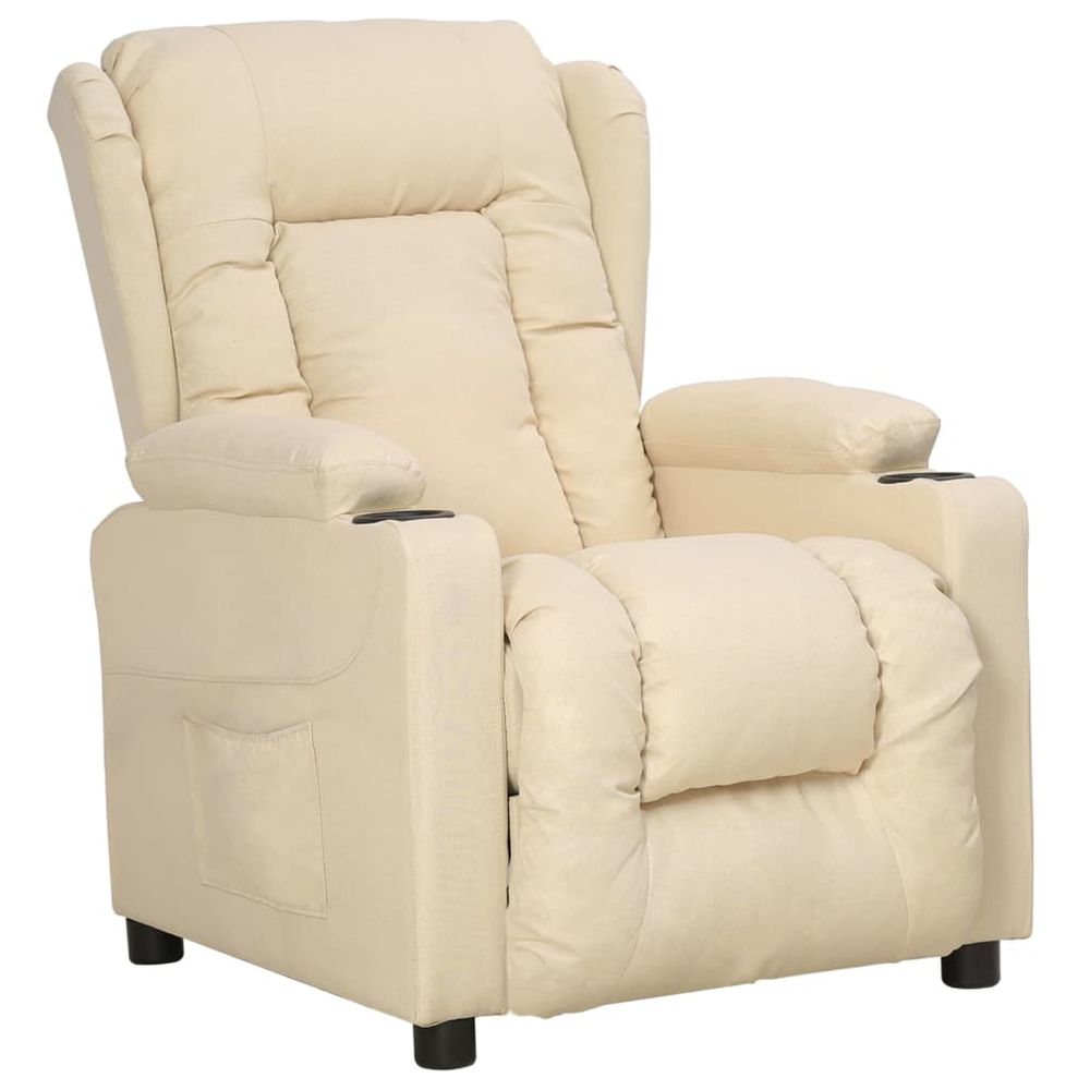Fauteuil inclinable crème tissu