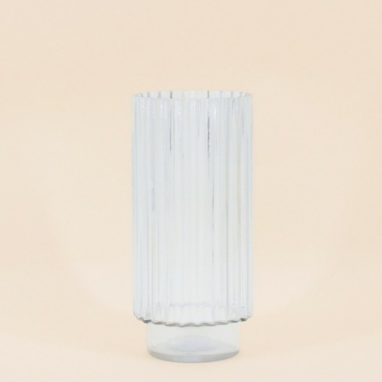 Vase en verre épai strié style moderne 25cm