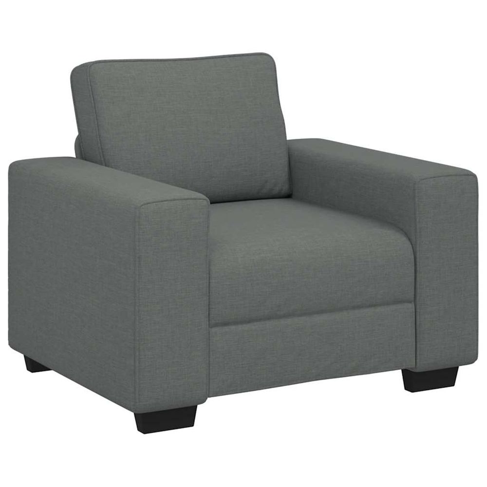 Fauteuil gris foncé 100x77x82 cm tissu