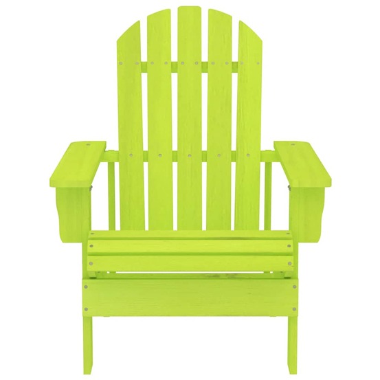 Chaise de jardin adirondack bois de sapin massif vert