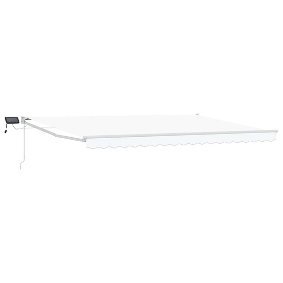 Store rétractable manuel avec leds blanc 4 × 3 m