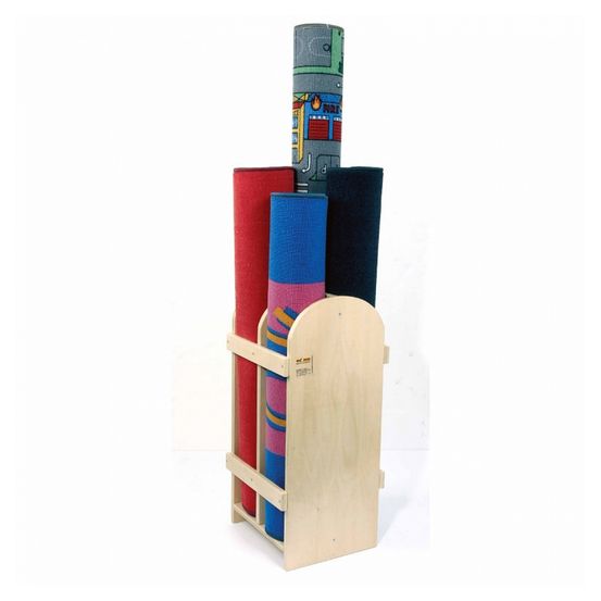 Présentoir en bois pour 4 tapis - idéal pour le jeu montessori
