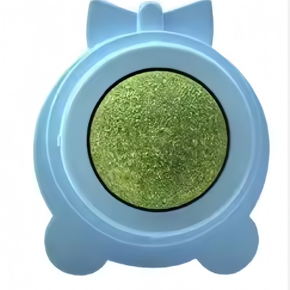 Jouet pour chat en boule d'herbe à chat : nettoyage des dents artefact à mâcher collable au mur