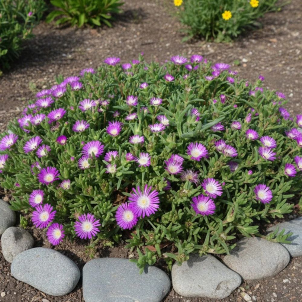 Delosperma jewel of desert rosequartz®, pourpier vivace lot de 3 godets