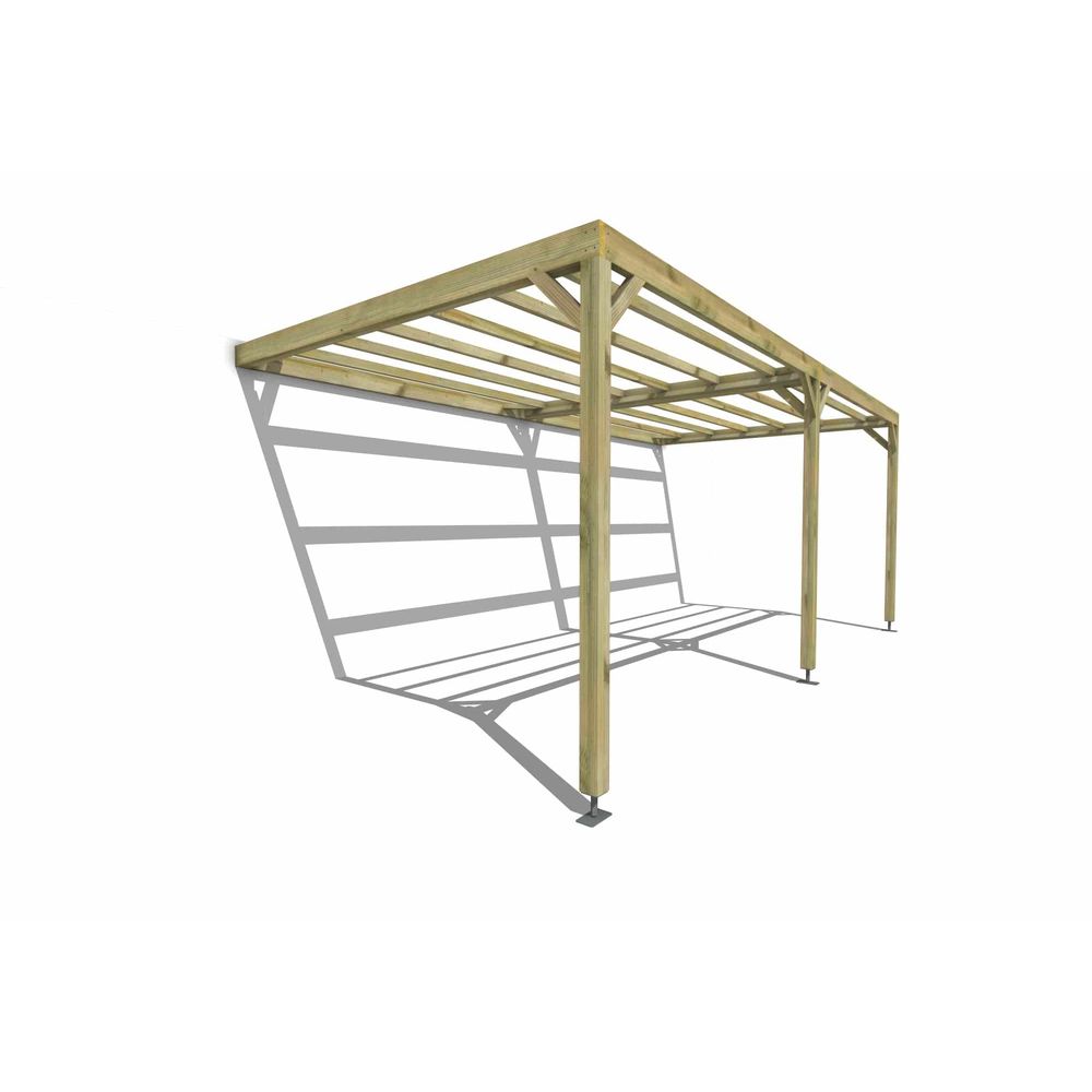 Pergola bois • 6m x 3m • adossée • sens largeur • livraison comprise