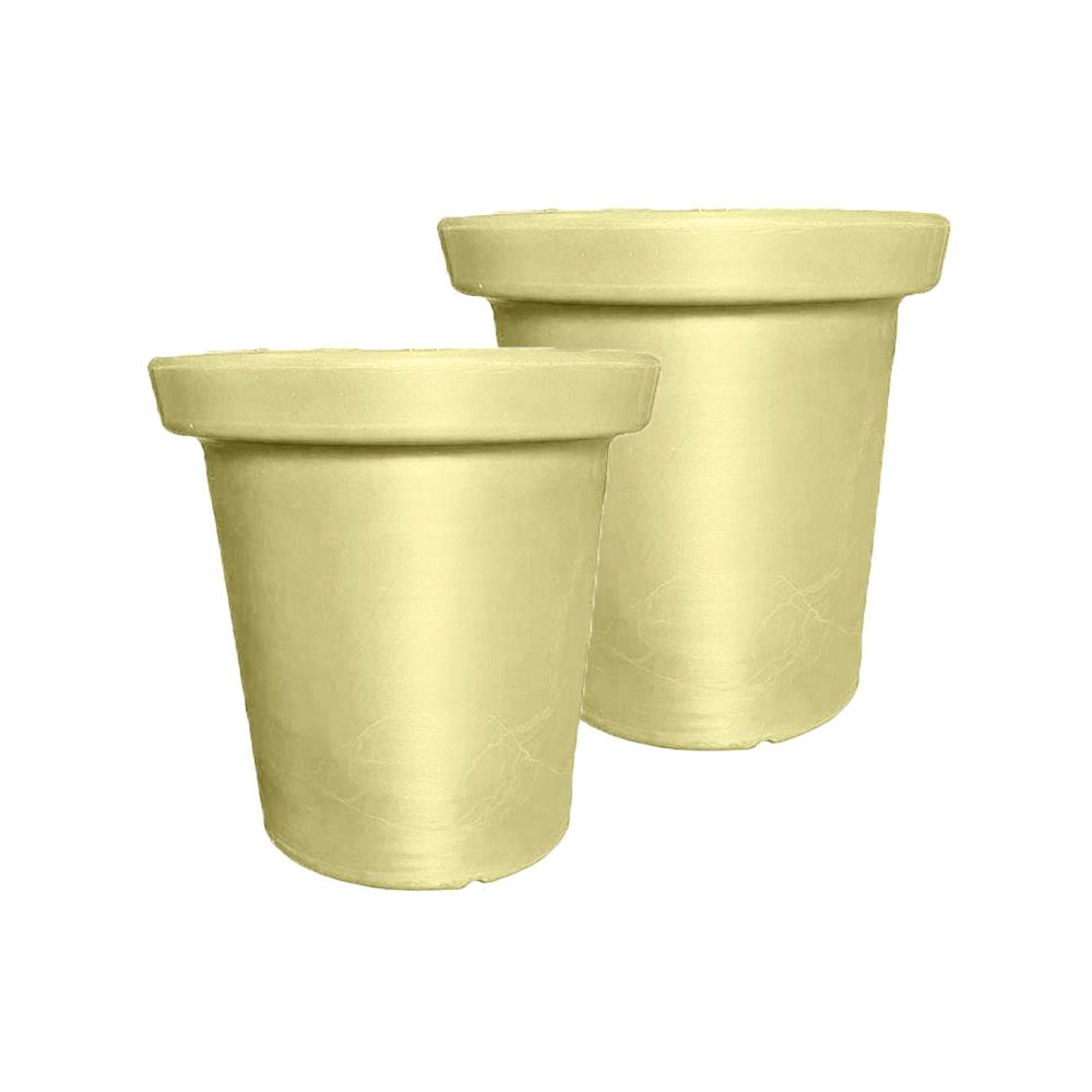 Pot de fleurs rond xxl delight 75l- lot de 2