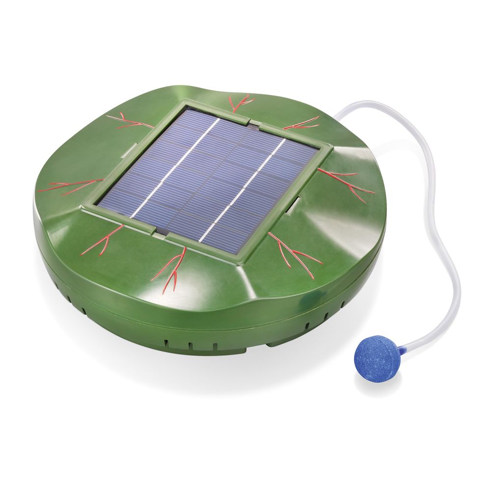 Aérateur de bassin solaire flottant esotec floating air 2 sorties pompe à air 101875