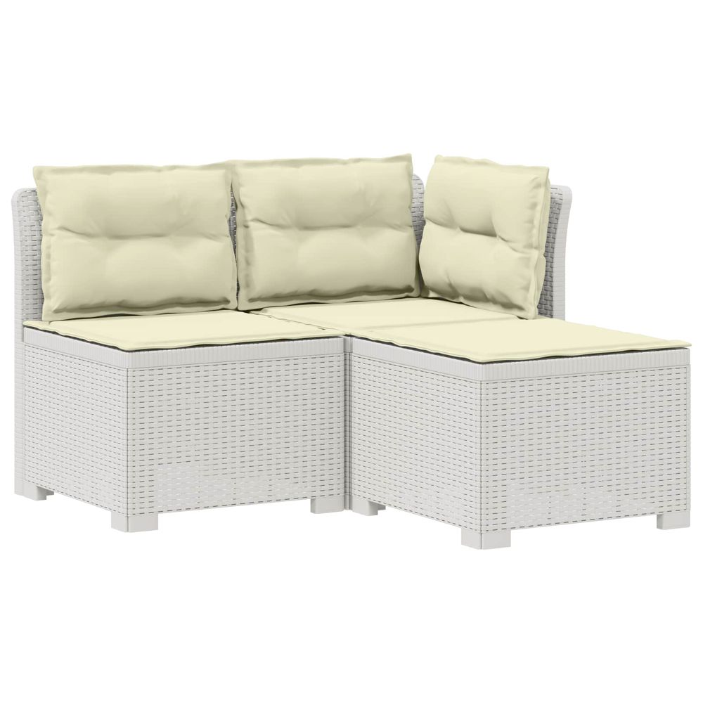 Canapé de jardin 3 places avec coussins look rattan 3 place pp