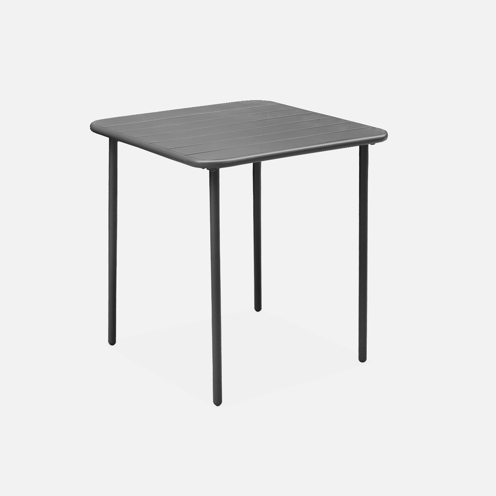 Table de jardin métal 2 places, amelia 70 x 70cm