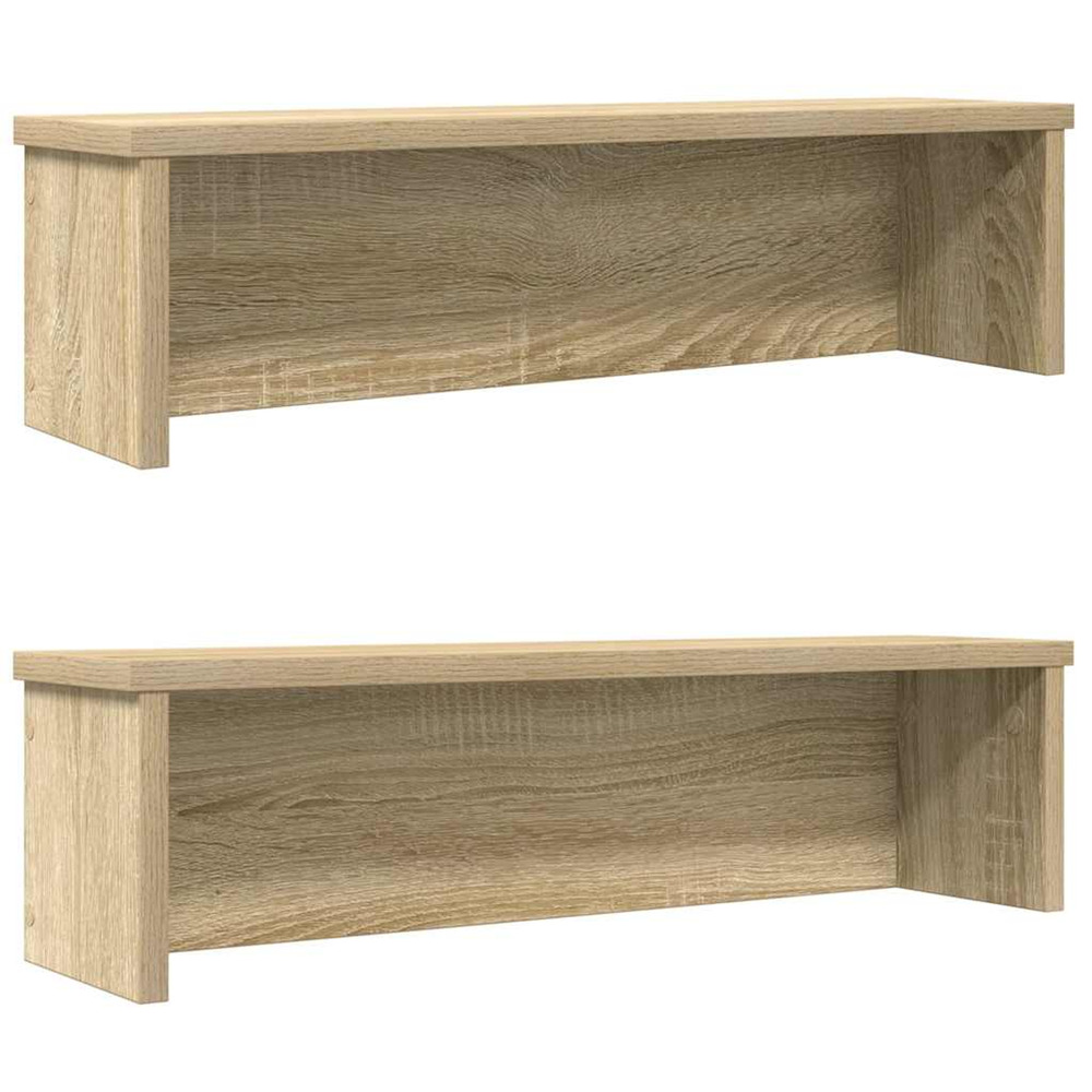 Étagères de cuisine empilables 2 pcs chêne sonoma 60x15x16 cm