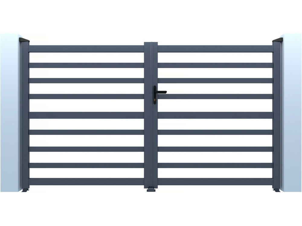 Portail aluminium ajouré 