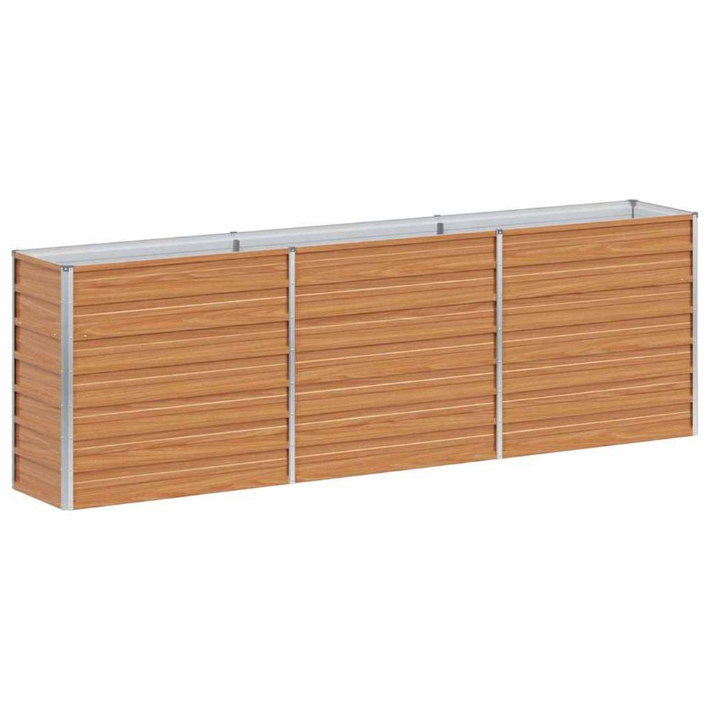 Jardinière d'extérieur surélevée marron clair 240 x 40 x 77 cm