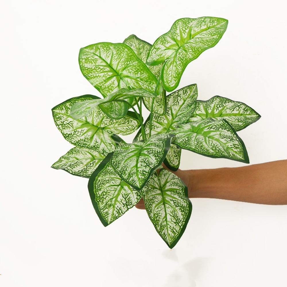 Décoration pour mur de plantes artificielles - feuille à 12 têtes - dtopbuyage