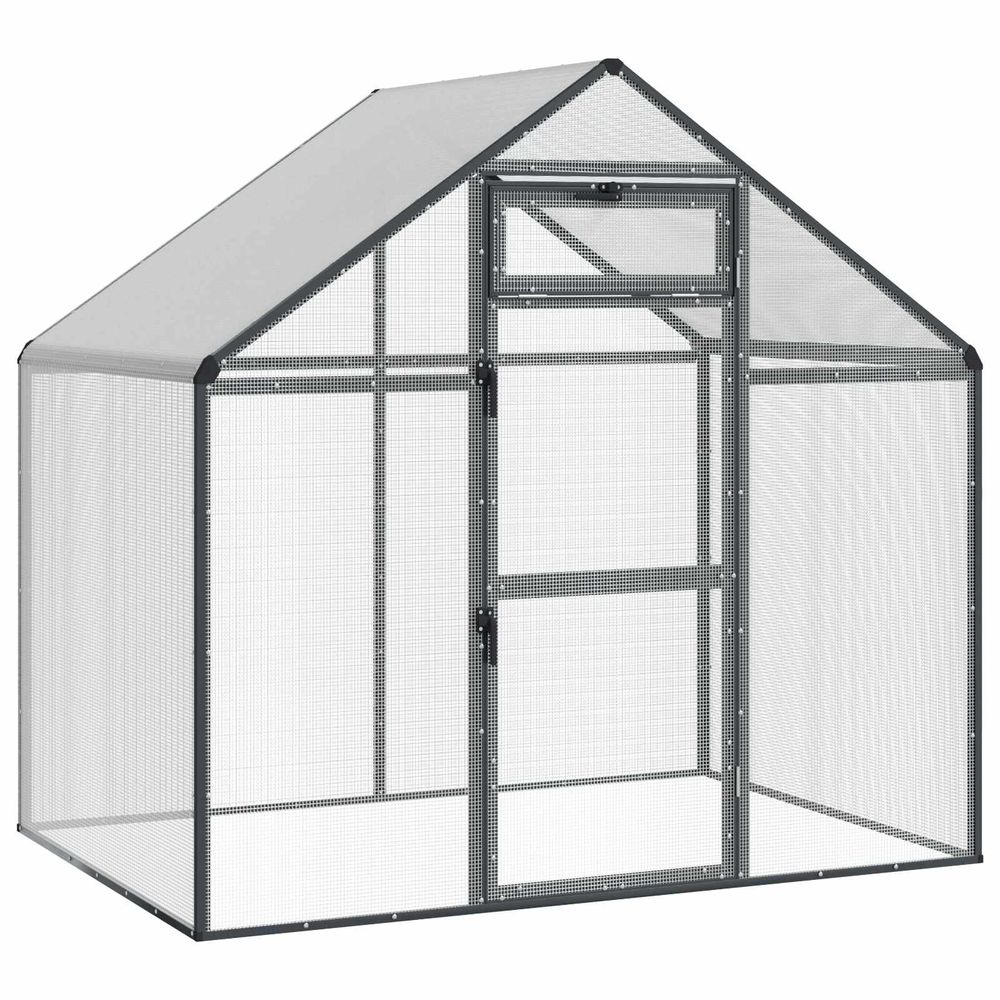 Cage pour oiseaux anthracite 181,5 x 112,5 x 173,5 cm